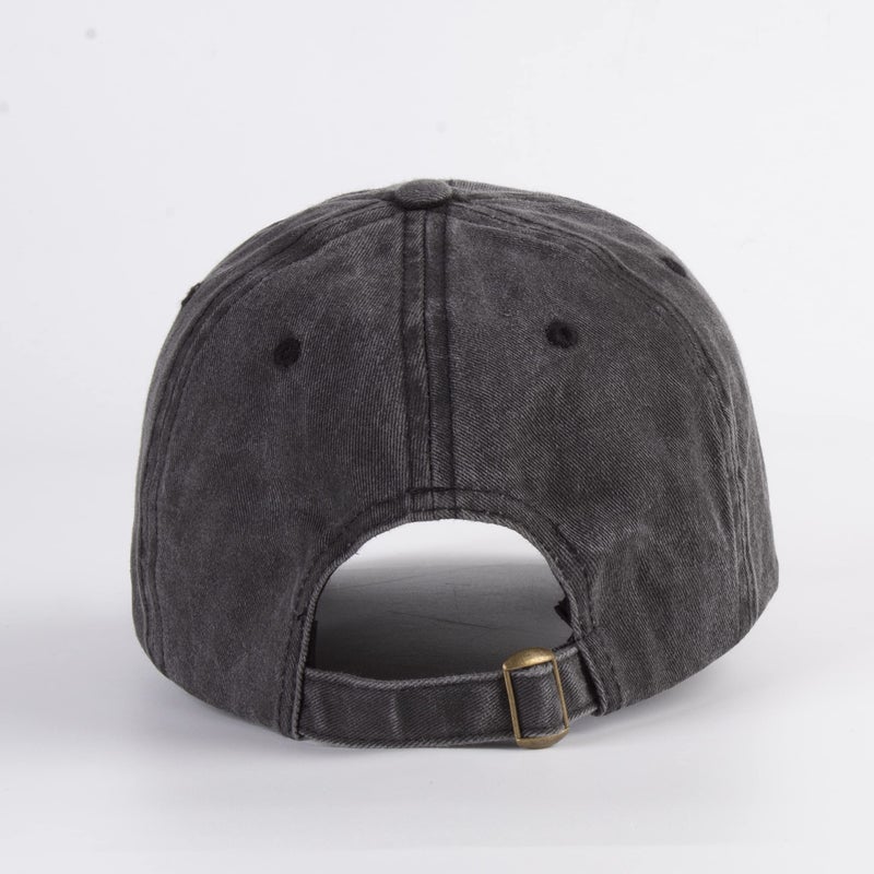 LANGZHEN Unisex Baseball Cap 100% Cotton Fits Men Women Washed Denim Adjustable Dad Hat(Black) - Image 3